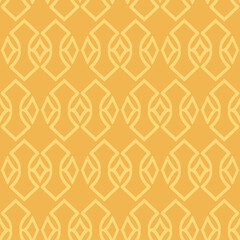 Seamless pattern with yellow ornament