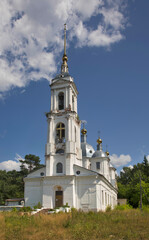 Fototapeta na wymiar Cathedral of Assumption of Blessed Virgin Mary in Okhotino near Myshkin. Russia