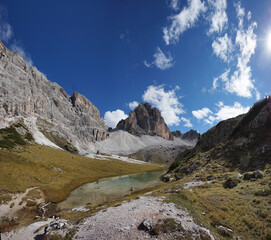 Wanderung Forcella del Lago / Birkenkofel (Croda dei Baranci): Am See