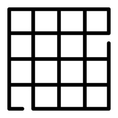 Grid vector icon simple