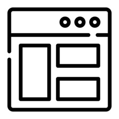 Ui Design icon with black color or solid style