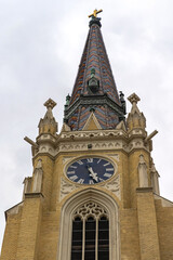 Fototapeta na wymiar Cathedral Spire Clock