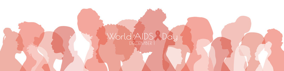 World AIDS Day banner. - obrazy, fototapety, plakaty