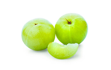 Indian gooseberry isolated on white background