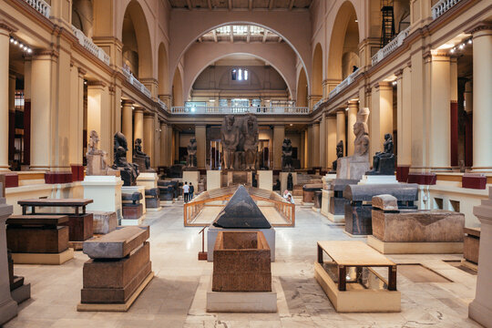 cairo, Egypt. 7th october, 2021: treasures from cairo national museum in cairo, Egypt