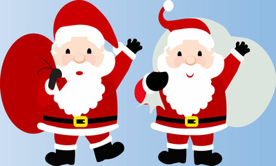 santa claus with a bag of gifts