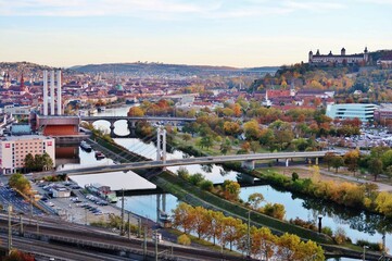 Obraz premium Würzburg, Blick auf die Stadt, Südwesten