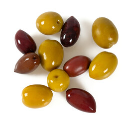 tasty olives isolated on white background