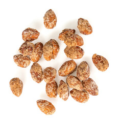 sugared almonds isolated on  white