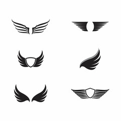 Fototapeta na wymiar Wing Logo Template vector icon design