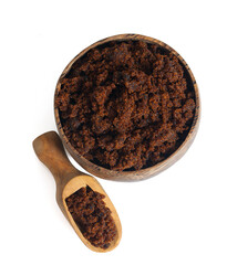 molasses sugar isolated on white