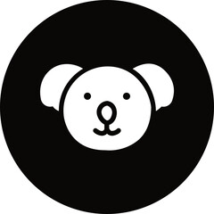 koala glyph icon