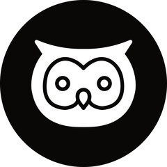owl glyph icon