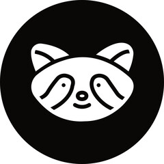 raccoon glyph icon