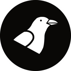 raven glyph icon