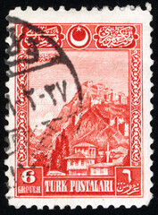 Republic of Turkey postage stamp. Republic of Turkey historical stamp. A postage stamp printed in Republic of Turkey.