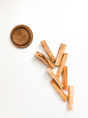cinnamon sticks on a white background