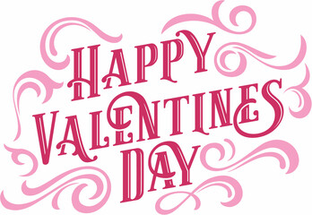 Happy Valentines Day Text Banner