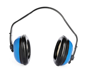 Fototapeta na wymiar Protective headphones isolated on white. Safety equipment