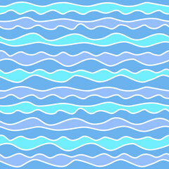 Waves Seamless Pattern. Abstract Background.