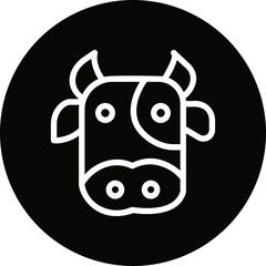 cow glyph icon
