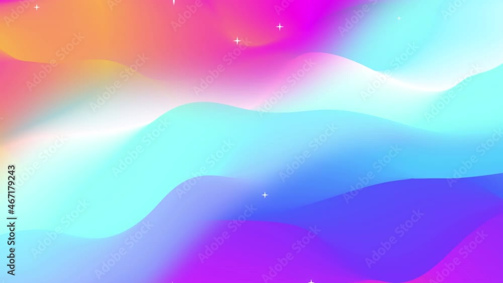 Poster abstract gradient seamless looped animation background. flowing fluid waves. sparkles, glow gradient