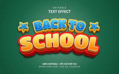 Creative back to school text effect
