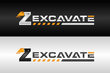 letter Z excavator logo
