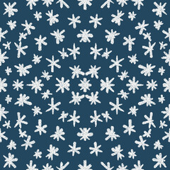 Seamless pattern with  snowflakes