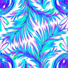 Seamless pattern with Christmas decorations