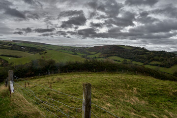 A view of the country side near the coast in Devon UK