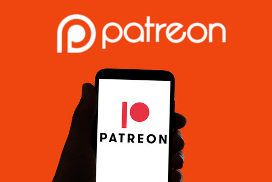 In this photo illustration the logo of the social network patreon seen on the screen of mobile phone and of a laptop in Barcelona, Spain on November 4, 2021