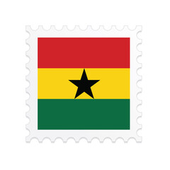 Ghana flag postage stamp on white background. Vector illustration eps10
