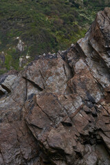 close up details of rocks, showing colours and layers