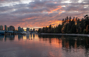 Fototapeta premium Vancouver at sunset