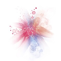 abstract fluid art painting alcohol ink technique blue flower