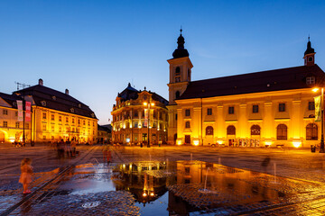 Obraz na płótnie Canvas The city of Sibiu in Romania