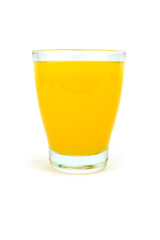 Glass cup of freshly squeezed orange juice