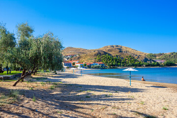 View of Myrina, Limnos island, Greece.