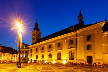 Fototapeta na wymiar The city of Sibiu in Romania