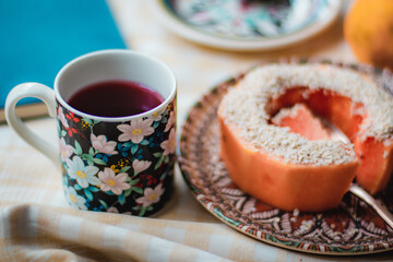 Chá no café da manhã