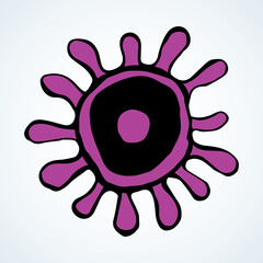 Corono virus bacterium. Vector drawing