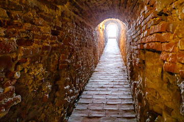 Tunnel in the citadel of Alba Iulia in Romania