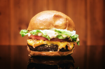 hamburger on a white background