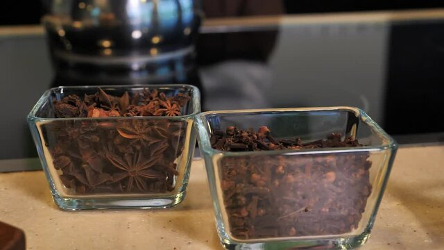 Carnation and aniseed stars. Dried spices
