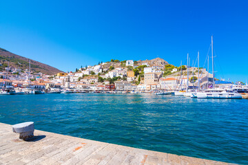 View of the amazing Hydra island, Greece.