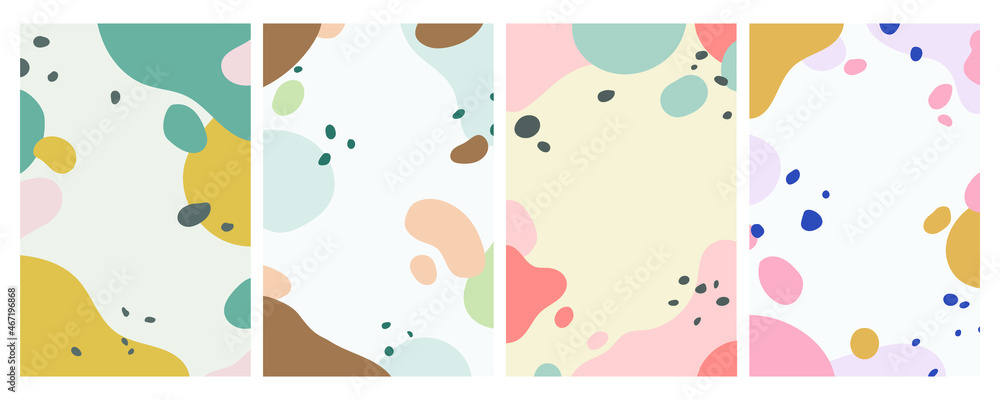 Poster set of abstract background with a space in the middle for copy space. frame background illustration 