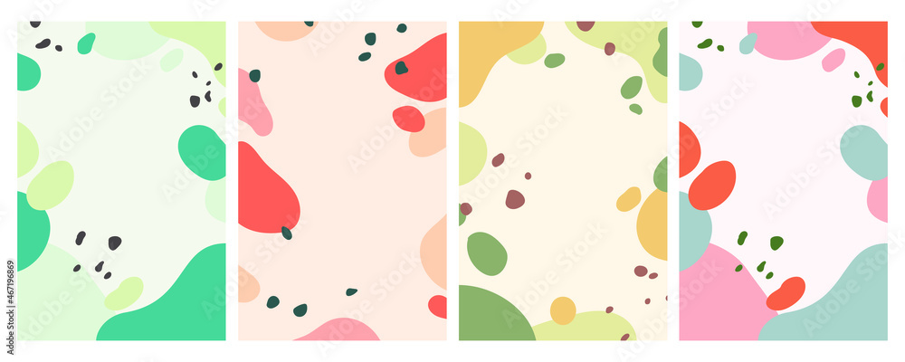 Poster set of abstract background with a space in the middle for copy space. frame background illustration 
