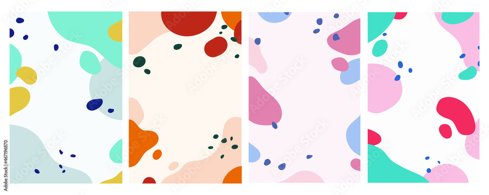 Poster set of abstract background with a space in the middle for copy space. frame background illustration 