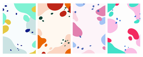 set of abstract background with a space in the middle for copy space. frame background illustration for invitation or greeting card, quotes, social media, etc.